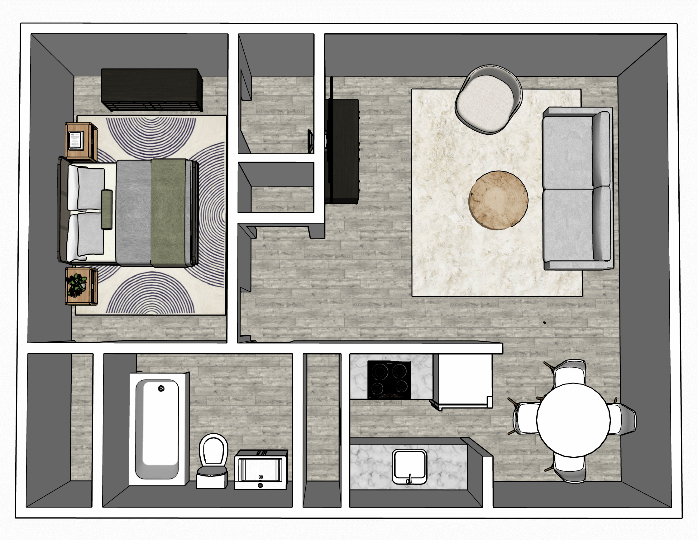 A1 3D Floor plan rendering